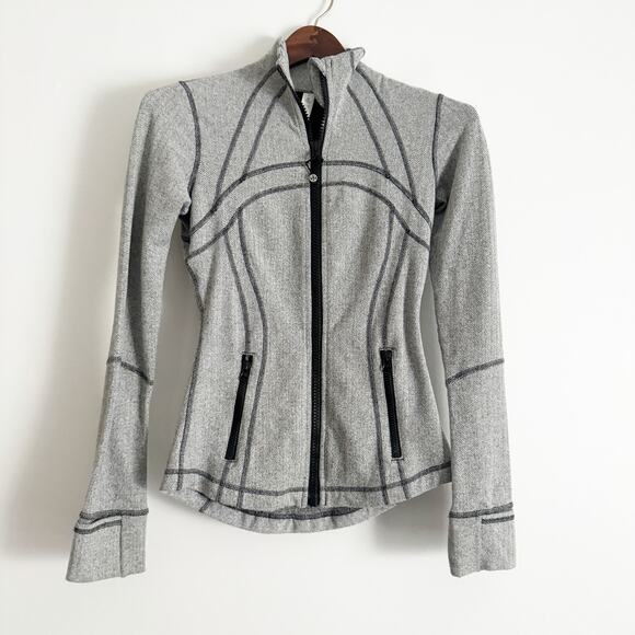 LULULEMON Define Jacket Heathered Herringbone Black White 4 - Picture 5 of 13